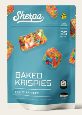 Sherpa Baked Krispies - Fruity Rainbow | 25mg D9 / Fruity Rainbow